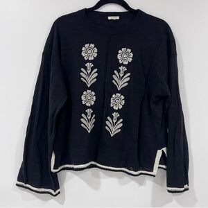 Jigsaw Black and White Knit Top
